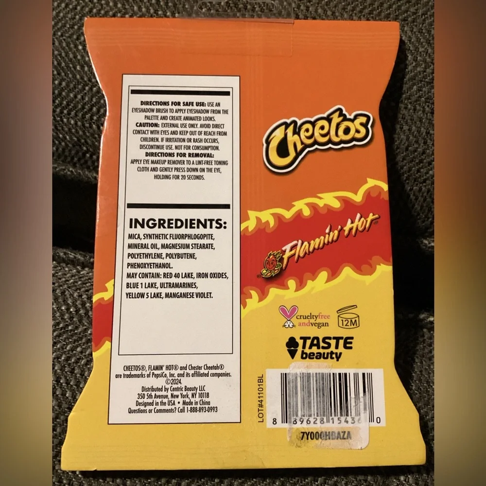 Cheetos Flaming Hot Eyeshadow Palette